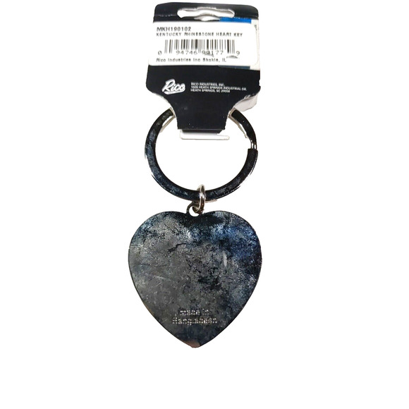 Rico U K Keychain Blue Heart Rhinestone Keychain - Picture 5 of 5